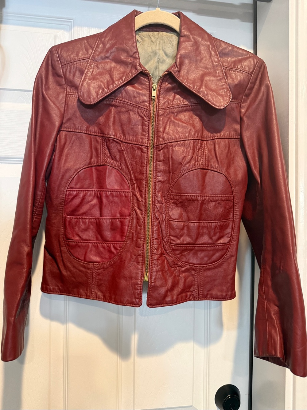 Vintage Kirk’s Suede Life Red 100% leather Jacket Medium